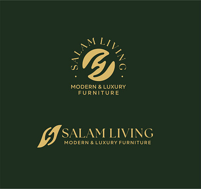 Salam Living branding custom logo design furniture graphic design illustration lettering logo logo design luxury logo modern logo typography wood