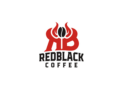 REDBLACK COFFEE beans coffee beans logo branding cafe coffee coffee logo coffee shop custom logo design graphic design illustration lettering logo logo design toraja coffee typography