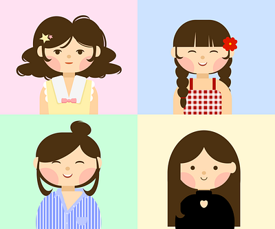 Character Profiles characters illustration people avatars profile icons vector vector art