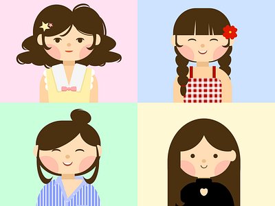 Character Profiles characters illustration people avatars profile icons vector vector art