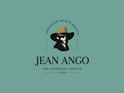 Jean Ango Identity Design american boot brand boot logo brand mark branding cowboy logo fashion hat identity identity design logo design minimal logo modern logo shoe brand