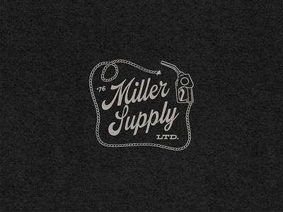 Miller Supply LTD: Promotional Design apparel badge badge design blue collar design gas graphic design illustration logo merch oil promotional retro tshirt type typography vector western wild west