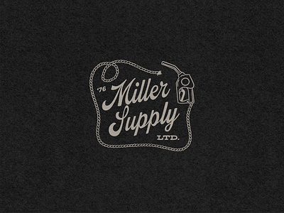 Miller Supply LTD: Promotional Design apparel badge badge design blue collar design gas graphic design illustration logo merch oil promotional retro tshirt type typography vector western wild west