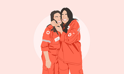 Friendship costume minimalist illustration aesthetic branding design illustration illustrationfromphoto minimalism minimalistart phototoillustration portait simpledesign ui