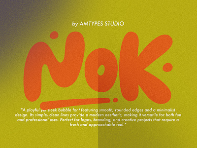 Nok Font amtypes branding bubble bubble font bubbly clean design display font font handwritten headlines illustration kids lettering logo nok font playful rounded sans serif typeface