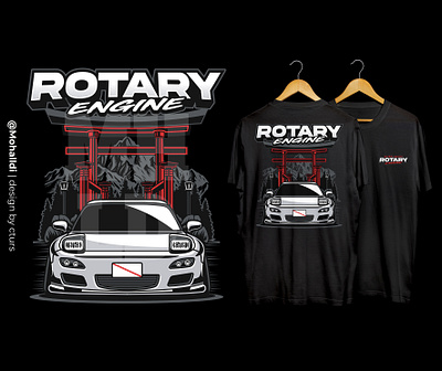 Rotary RX7 car tshirt