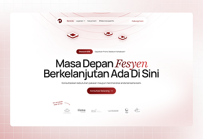 Hero UI Design for Garment Company @daryramadhan company profile design hero ui hero ui design minimalism ui ui design