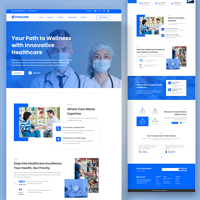 Wellness and Healthcare Landing Page Design clinic healthcare healthcareinnovation healthy lifestyle landing page medical medicalservices modern design patient care web u ui ui design user interface web web design web iui website website design wellness wellness journey