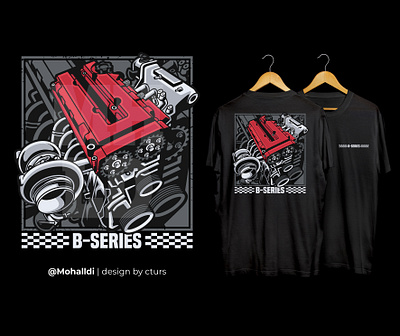 B-Series Engine car tshirt