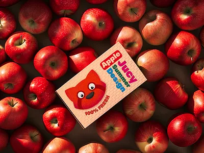 ⛱️ Summer Jucy Apple Design work apple box design jucy red redpanda summer