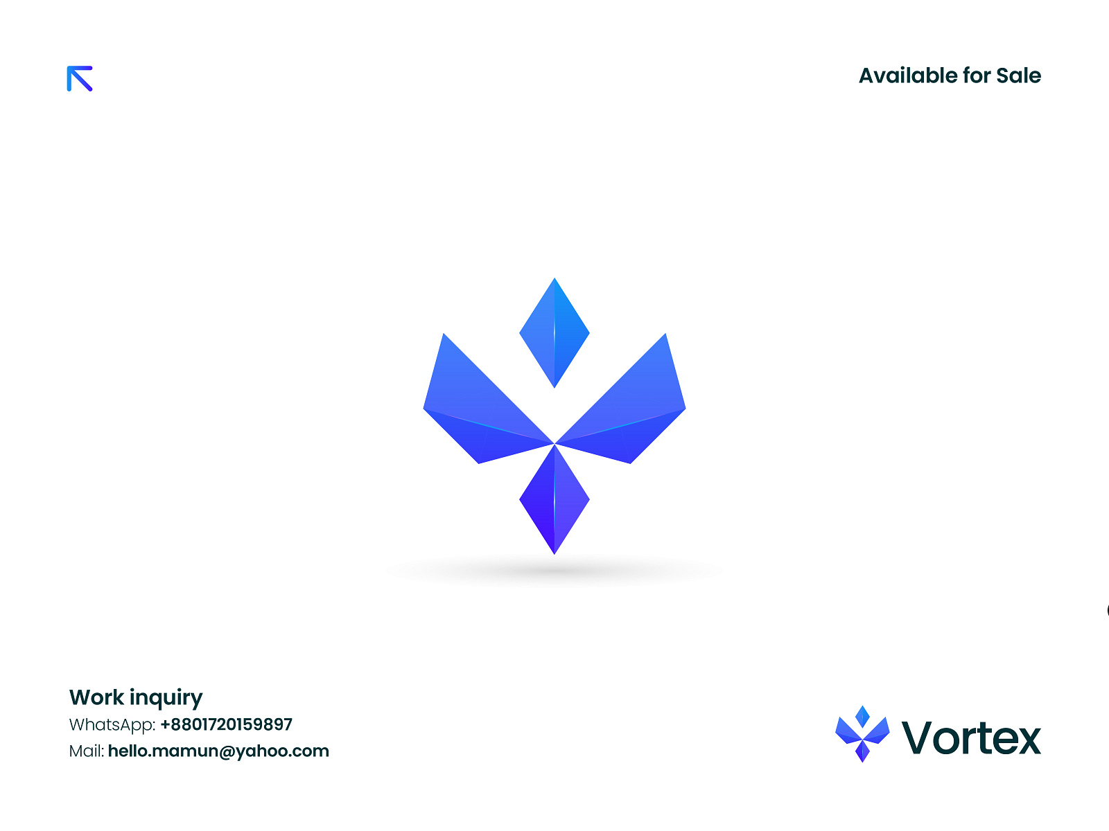 Vortex - letter V modern and creative logo design by Nokshakar ...