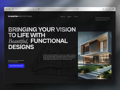 Architecture Website Design & Concept Animation animation high end interactive motion graphics ui uiux web design
