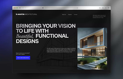 Architectural Studio Website - Animation animation high end interactive motion graphics ui uiux web design