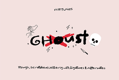 Ghoust Handmade cartoon doodle font handmade typographic vector