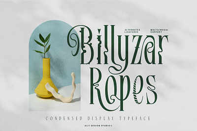 Billyzar Ropes Typeface design font fonts letteing typeface