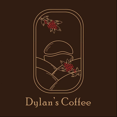 Dylan's Coffee- Coffee shop logo brand design branding coffesshop logo design graphic design illustration logo logo designer logodesign logotype vector