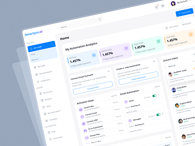 Automation Dashboard Design ai automate automation automation dashboard automation tool dashboard dashboard design management tool service smart design statistic ui ux ux ui design web