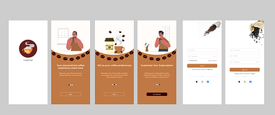 Coffee Subscription App animation ui ux