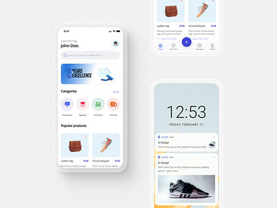 Era of shopping app design shopping ui ux visual