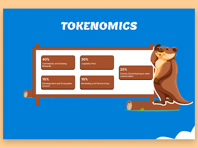 OTTER Memecoin website 3d animation graphic design landingpage meme memecoin token ui ux website