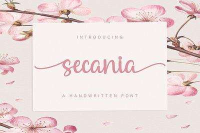 Secania crafting font cute font design handwritten new font script script font