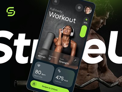 StriveUp fitness fitness app mobile sport sport app ui ux