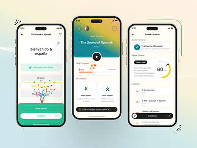 Course Learning App branding course app graphic design learning app lessons success ui your progress