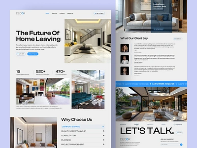 Interior figma website design clean decor exterior figma figma design figma website homedecor homepage interior interior design interior website landing page modern ui design uiux web design website website design