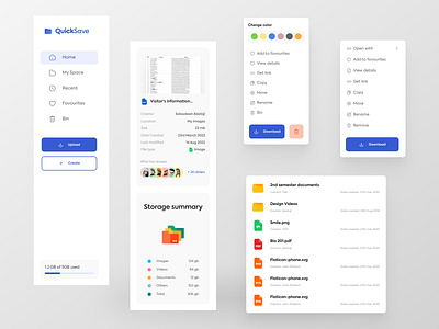 Quick Save {UI Elements} design file graphic design illustration presently storage ui ux visuals web