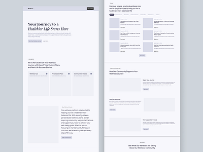 Website Wireframe content contrast layout low fid website wireframe