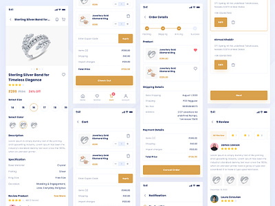 Jewellery App eCommerce Design app design branding ecommerce design graphic design je jewellery app mobile app ui ui design ux