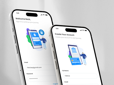 E-Wallet Sign In & Sign Up App app ewalletapp figma interface ui uidesign uiux uiuxdesign uiuxdesignindonesia uiuxdesignjakarta uiuxjakarta ux uxdesign