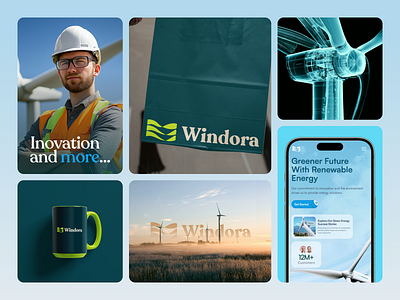 Windora Renewable Energy Branding 2024 animation animation branding best braanding brand brand strategy eco friendly logo design logo desin logo onspirestion logo types minimal mostion motion graphics solar system soler sustainability sustainable