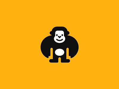 Gorilla logomark ape brand branding design elegant gorilla illustration logo logo design logo designer logodesign logodesigner logotype mark minimalism minimalistic modern monkey sign