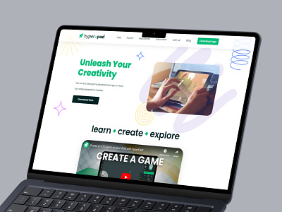 A no-code game making tool for iPad Design game landing page game making tool game web ui game website landing page design no code game tool for ipad ui design web design web ui website design