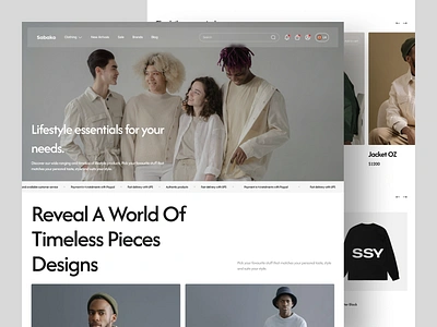 Landing page for fashion e-commerce brand ecommerce fashion fashion ecommerce landing page ui ui design uiux ux ux design