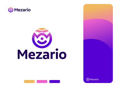 Mezario Software Company logo design branding createlogo design graphic design illustration logo logodesigner logotype shariflogohut software softwarelogo tech vector