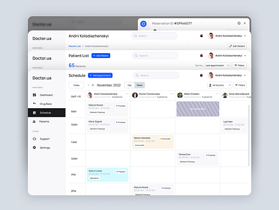 Medical Web app. Clinic Management app clinic dashboard medical saas ux web app