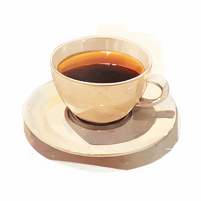 Serene Cup of Coffee blackcoffee calmmoment cofeeillustration coffeecup coffeelovers coffeetime cozyvibes graphicdesign minimalistart morningroutine relaxation simpledesign vectorart vintagecoffee warmdrink