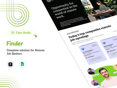 Remote Job seekers - UI Case study case study figma ui design visual design web ui