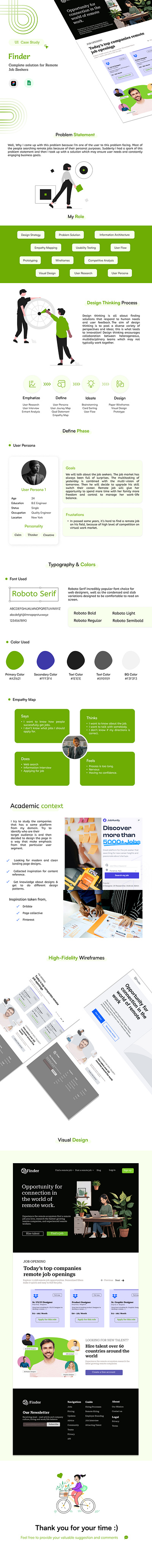 Remote Job seekers - UI Case study case study figma ui design visual design web ui