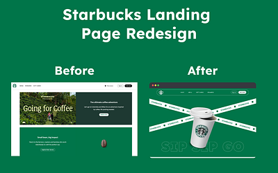 Starbucks Landing Page Redesign design figma landing page ui design ui ux web design