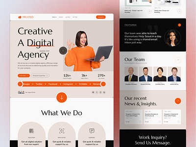 Digital Agency Website agency agency landing page agency ui design agency website business clean company creative agency design digital agency landing page marketing agency modern service shasanko das studio ui ux web website