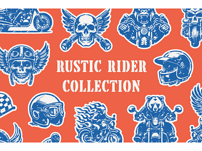 Rustic Rider Collection stamp