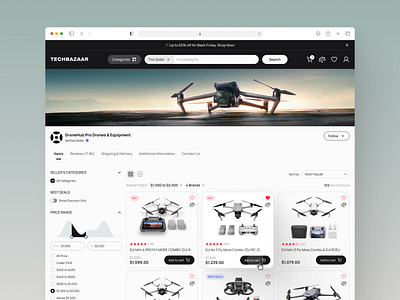 TechBazaar - marketplace design marketplace ui user interface ux web