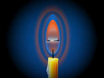 Inktober 2024 - Day 9 - Sun candle artwork candle illustration fire illustration gradient illustration inktober 2024 sun artwork sun illustration vectober 2024 vector illustration