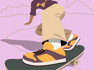 Skateboarder board extreme ill illustration skateboarder vector