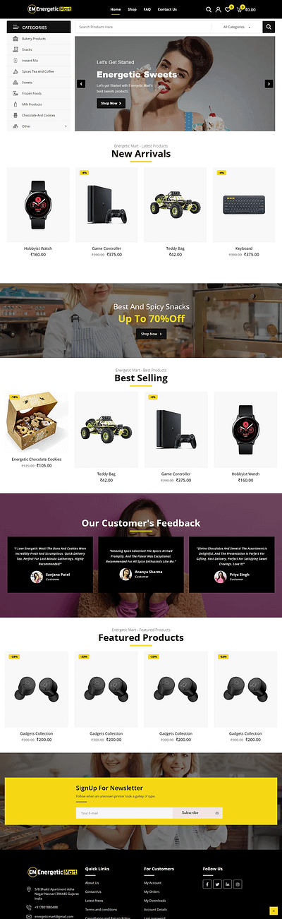 Energetic Mart Marketplace web designing web development