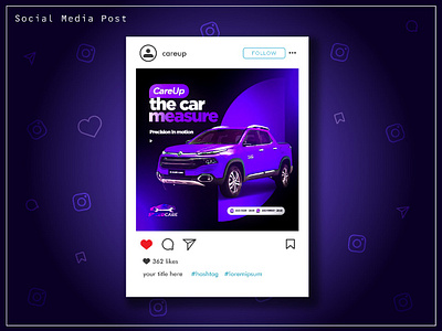 Social Media Post - CareUp the car measure for car setting. car measure design graphic design illustrator indesign photoshop social media social media post