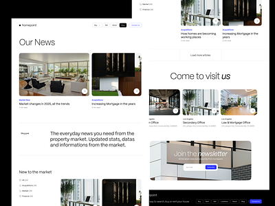 News & Blog Page blog creative design landing landing page news properties real estate ui ux web website